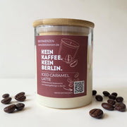 Duftkerze aus Sojawachs mit Kaffeebohnen, handgefertigt in Berlin