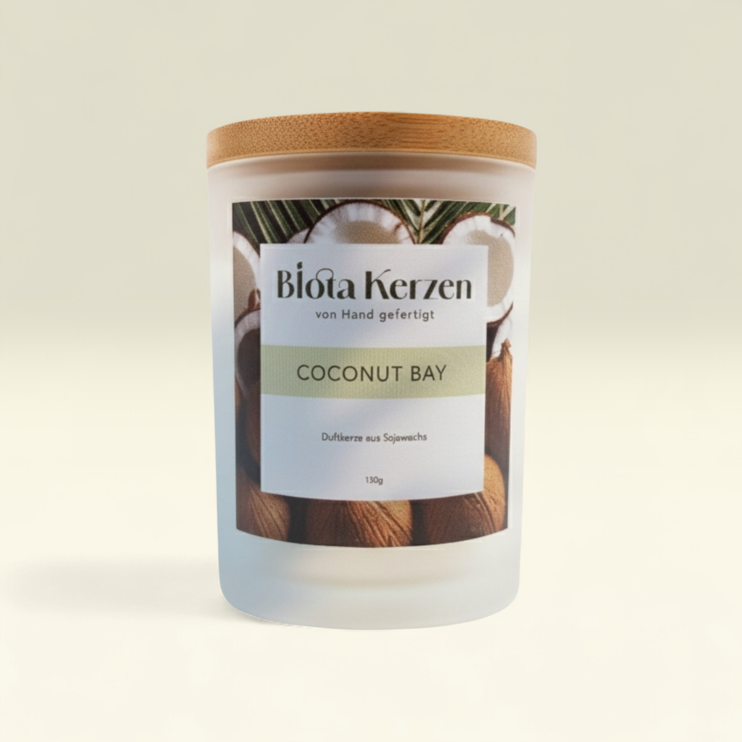 Duftkerze Coconut Bay im weissen matten Glas