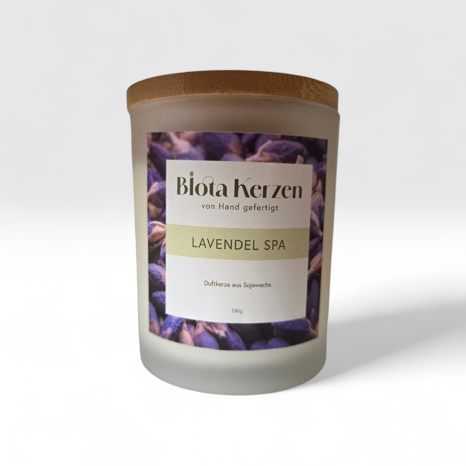 Duftkerze Lavendel mit ätherischem Öl