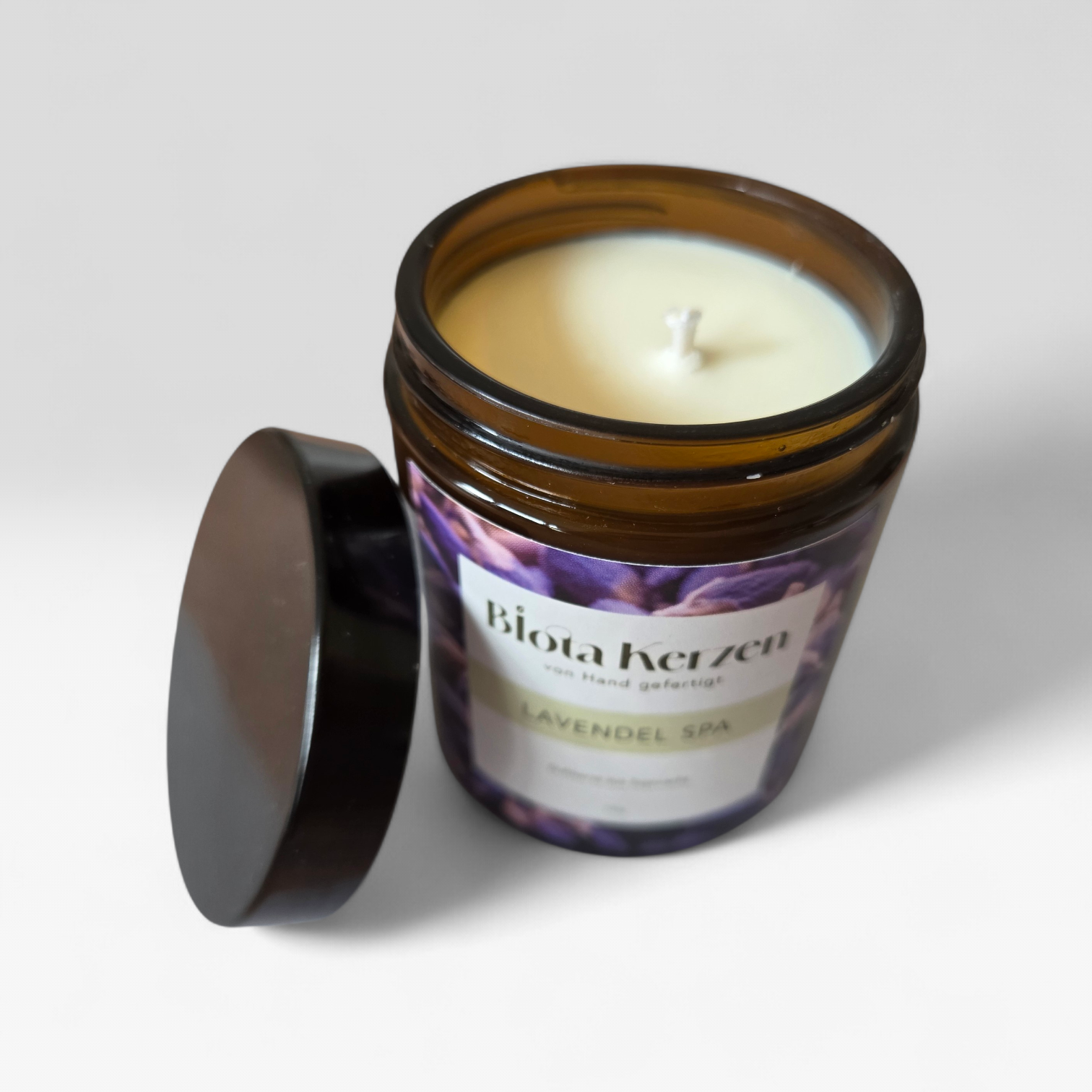 Duftkerze Lavendel mit ätherischem Öl