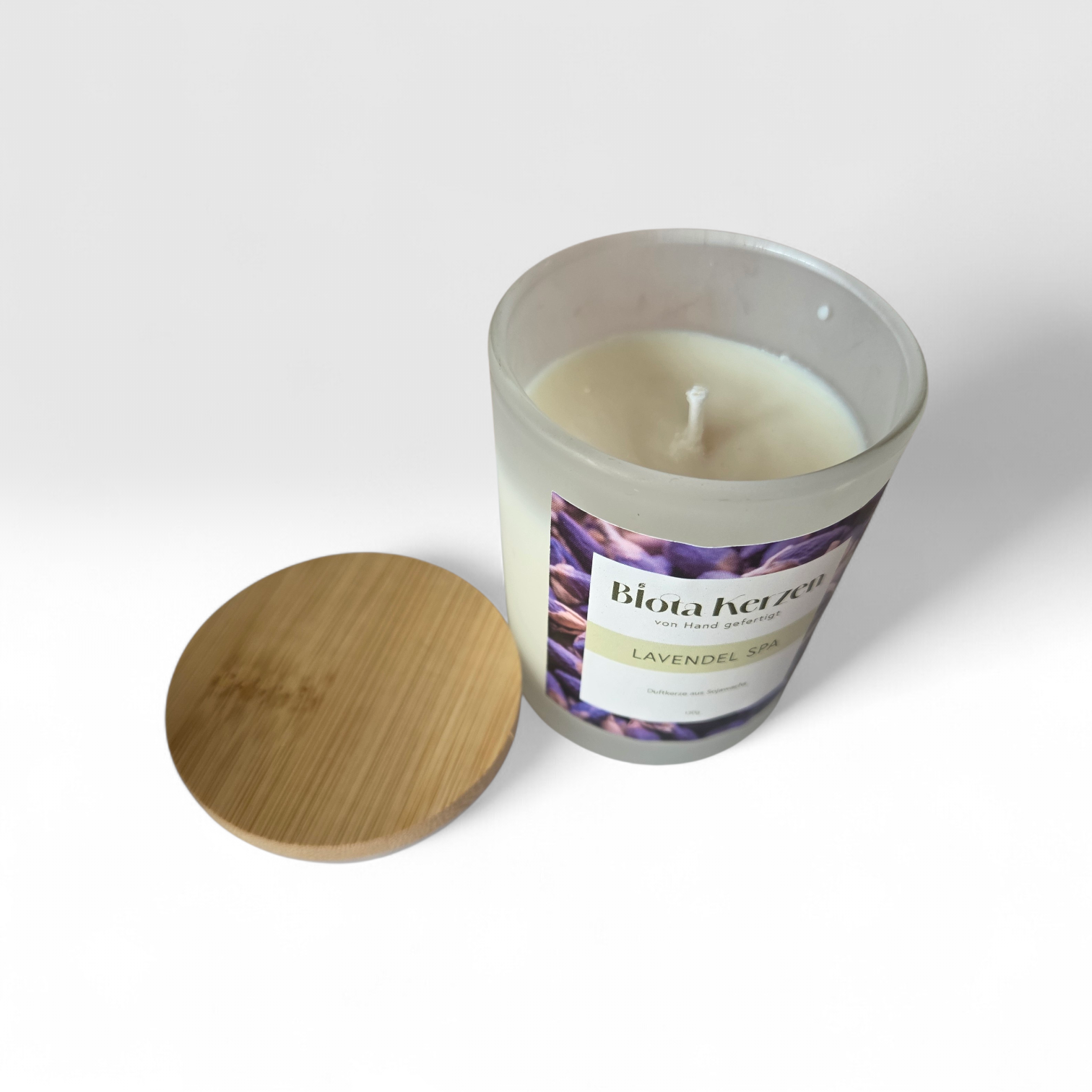 Duftkerze Lavendel mit ätherischem Öl