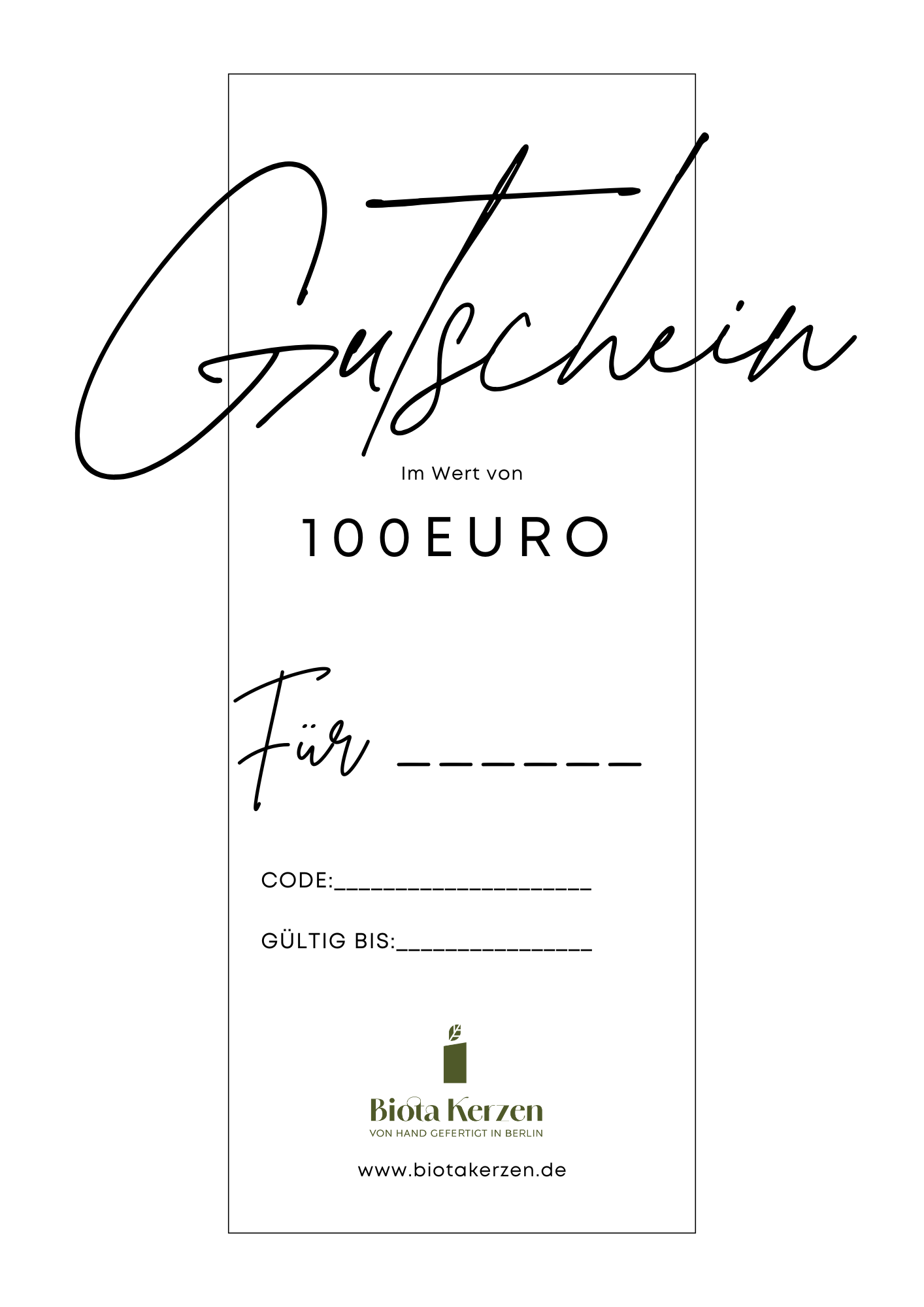 Gutschein 100eur