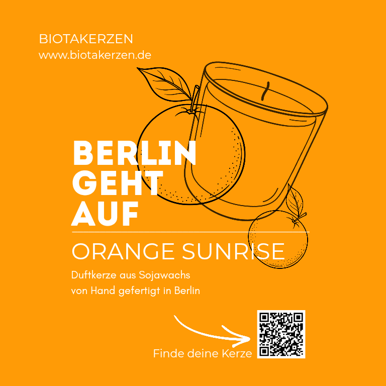 Duftkerze Orange Sunrise Berlin Steht Auf