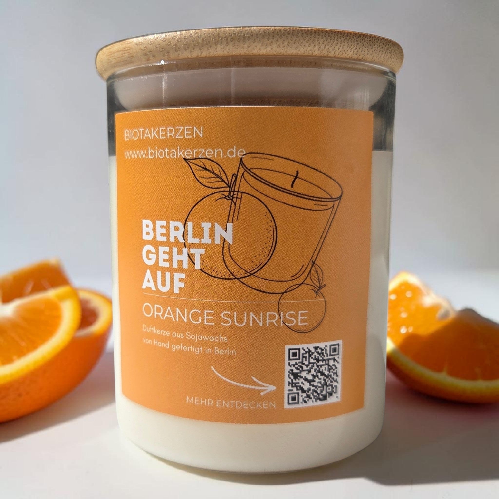 Duftkerze Orange Sunrise Berlin Steht Auf